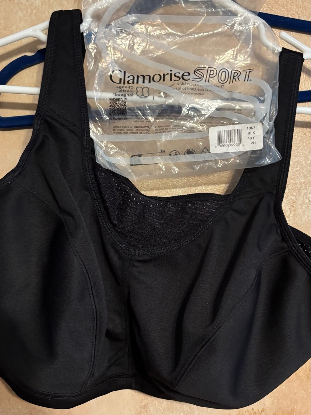 Glamorise Sport Black Women's Full Coverage Swim Top 40 F